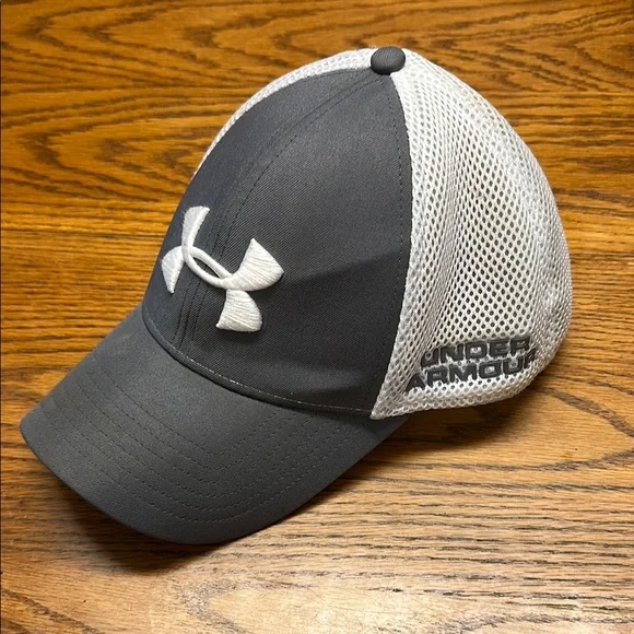 Under Armour White and Gray Mesh Hat - Picture 1 of 8